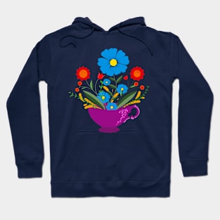 Teacup filled with gorgeous flowers Hoodie